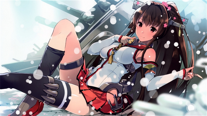 4K Anime Girl with Cherry Blossoms