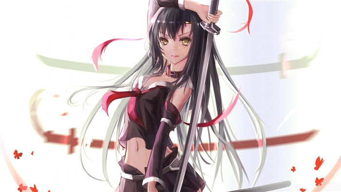 Anime girl with sword
