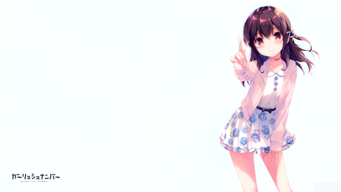 Girl in a floral dress and cardigan