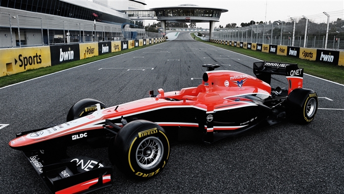 Marussia Formula 1 Race Car on Track