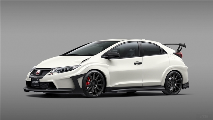 White Honda Civic Type R Mugen 4K