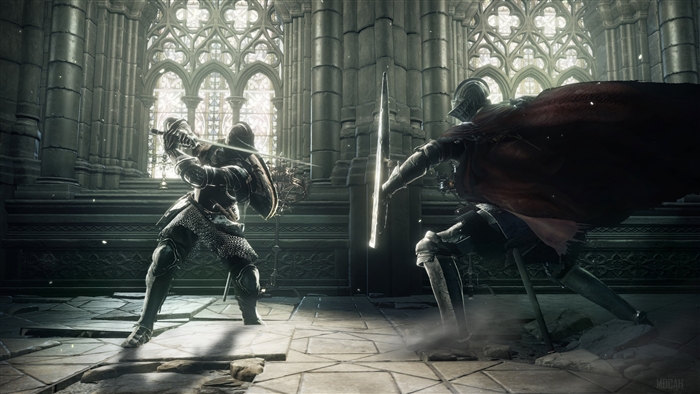 Epic 4K Knight Armor Duel in Gothic Hall