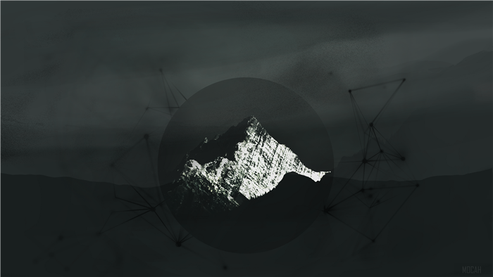 Black and White Mountain 4K