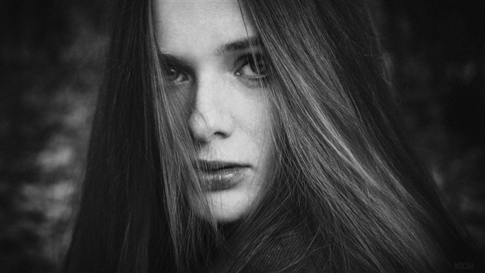 Black and White Portrait of a Woman