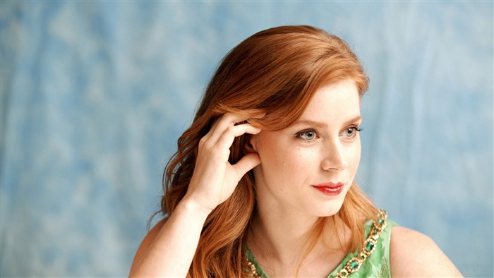 Amy Adams with Red Hair and Blue Eyes