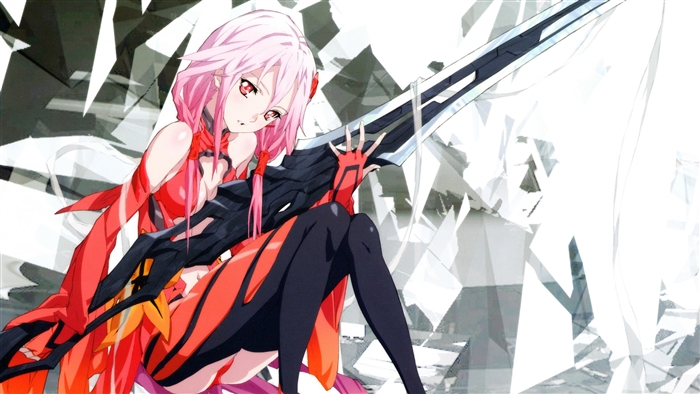 Inori Yuzuriha from Guilty Crown with a large sword