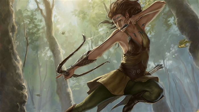Elf Archer in Forest