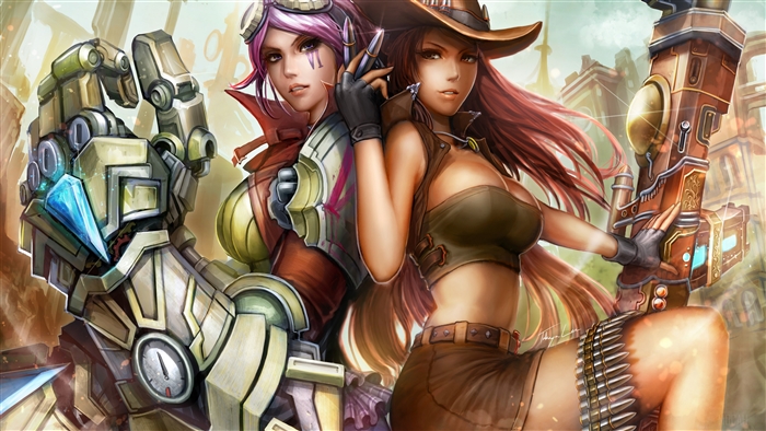 Caitlyn and Vi from League of Legends 4K