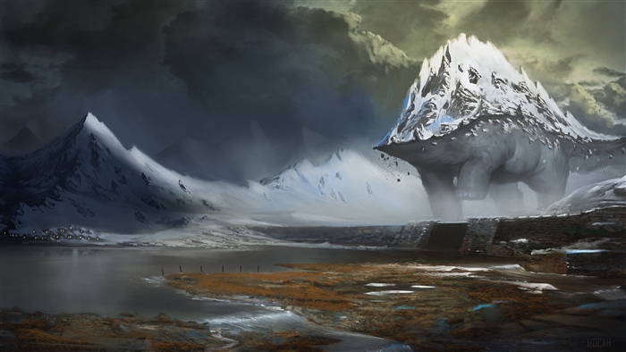 Creature mountain landscape 4K