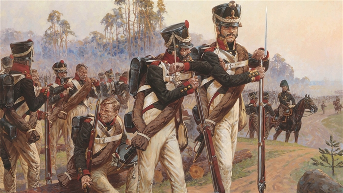 Napoleonic Soldiers in Battle