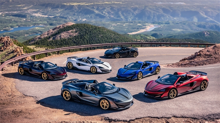 McLaren 600LT Supercars Group on Mountain Road 4K