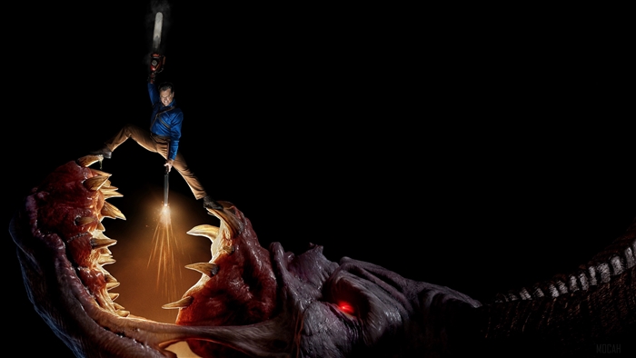 Ash Williams from Ash Vs Evil Dead with Chainsaw