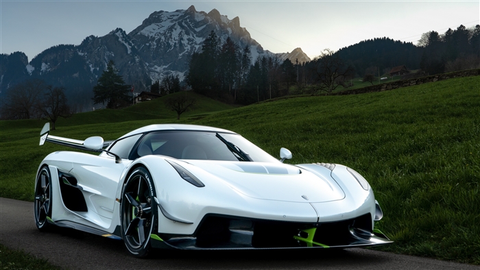 White Koenigsegg Jesko Supercar 4K