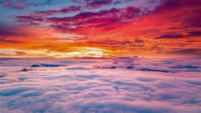 Sunrise Above a Sea of Clouds 4K