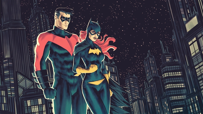 Nightwing and Batgirl in City 4K