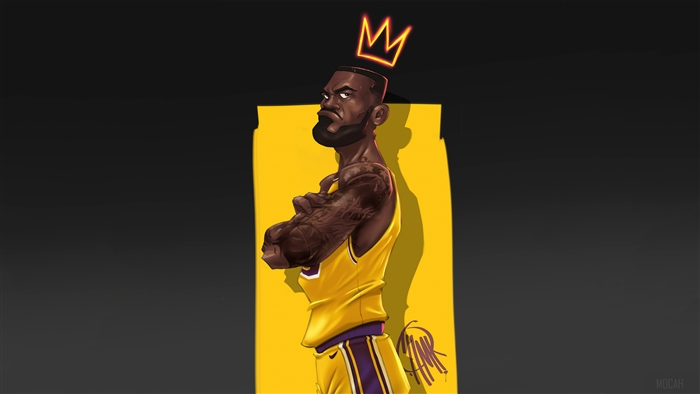LeBron James wearing a crown