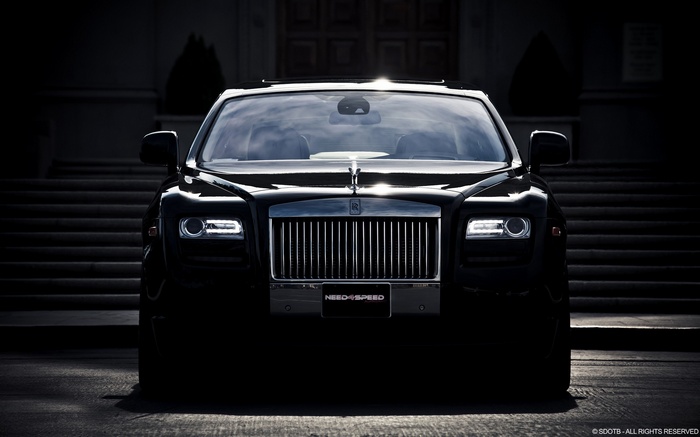 Black Rolls-Royce Ghost with Need for Speed plate