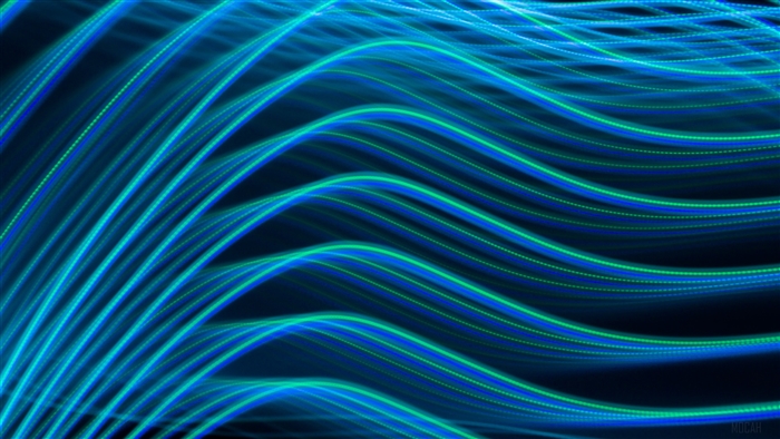 Abstract Blue and Green Light Trails 4K