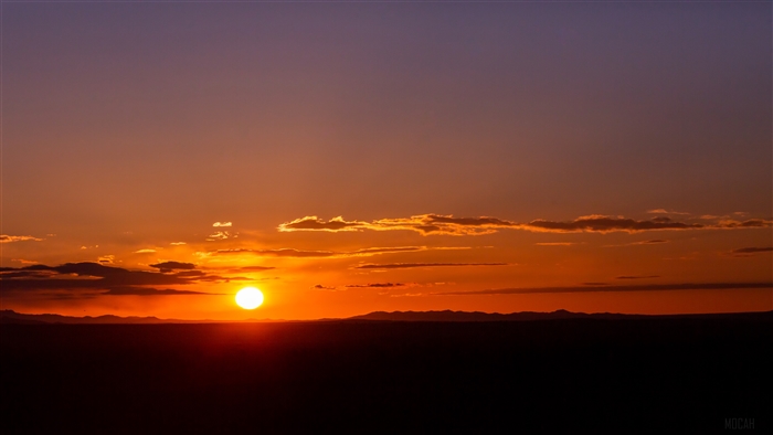 Sunset over California landscape 4K