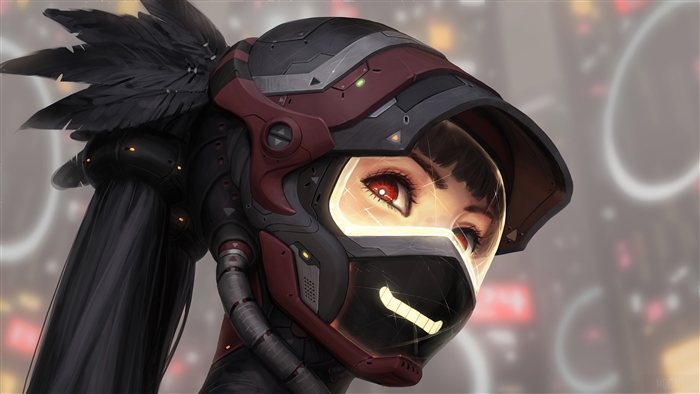 Punk Girl in Futuristic Armor 4K