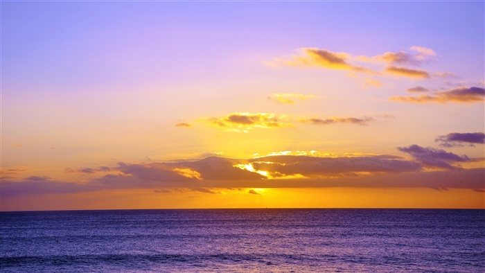 Ocean Sunset with Beautiful Clouds 4K