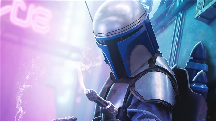 Jango Fett from The Mandalorian 4K Artwork