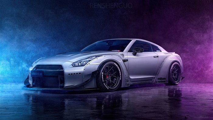 Grey Nissan GTR 2020 with Sleek Design 4K