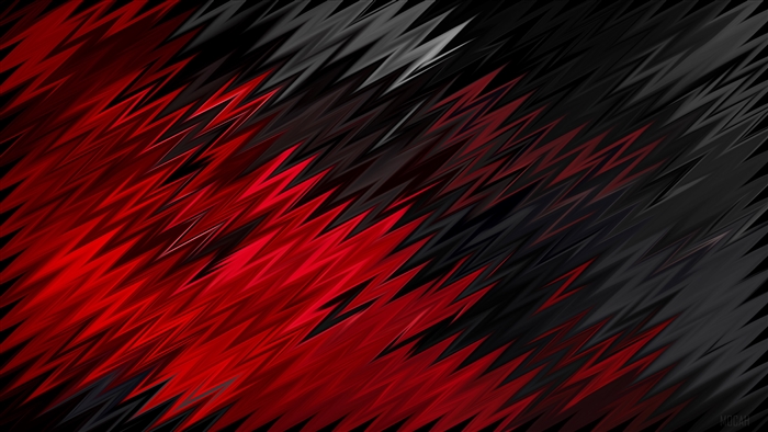 Red and Black Sharp Jagged Shapes 4K