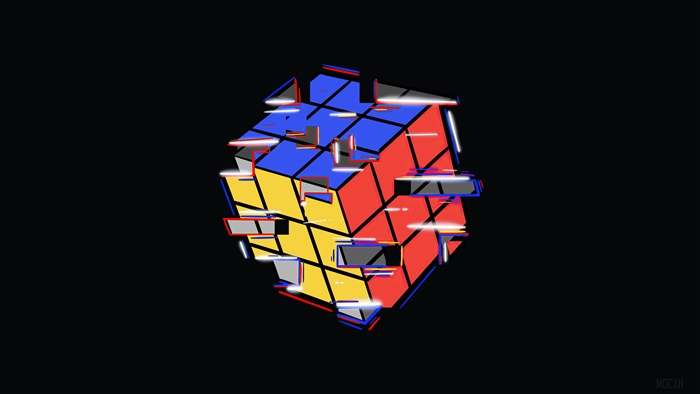 Abstract Rubik Cube 4K