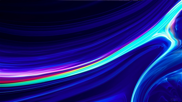 Abstract Blue LED Light Waves 4K