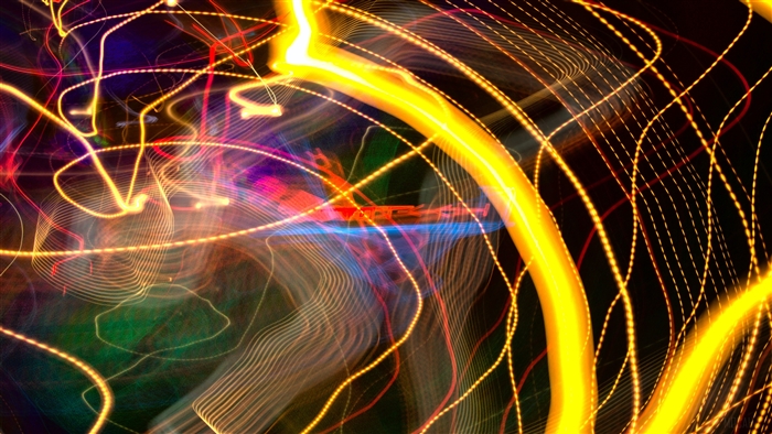 Abstract light trails in motion