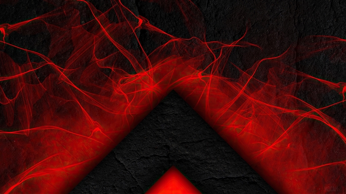 Abstract Red Flame Triangle 4K