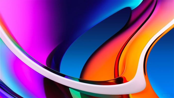 Abstract Colorful Glass Bend Shapes