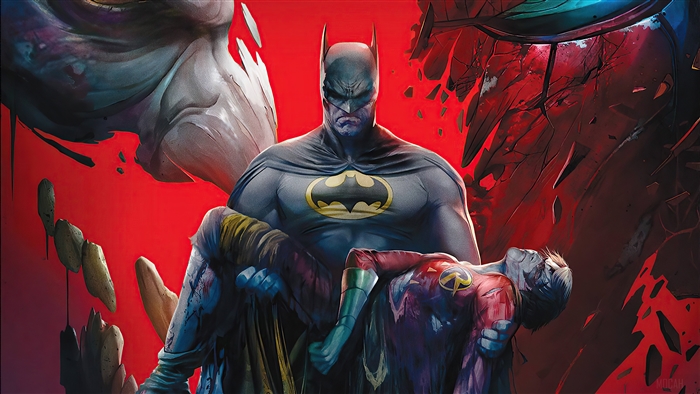 Batman holding deceased Robin from Death in the Family 4K