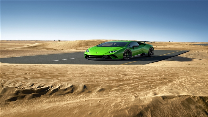 Green Lamborghini Huracan Performante 2020 4K