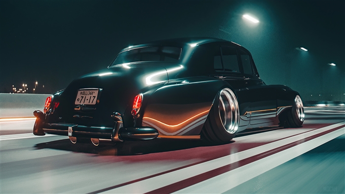 Vintage Rolls Royce M25 Rear 4K
