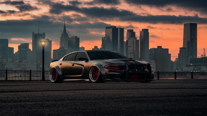 Dodge Charger SRT Hellcat Enforcer at Sunset 4K
