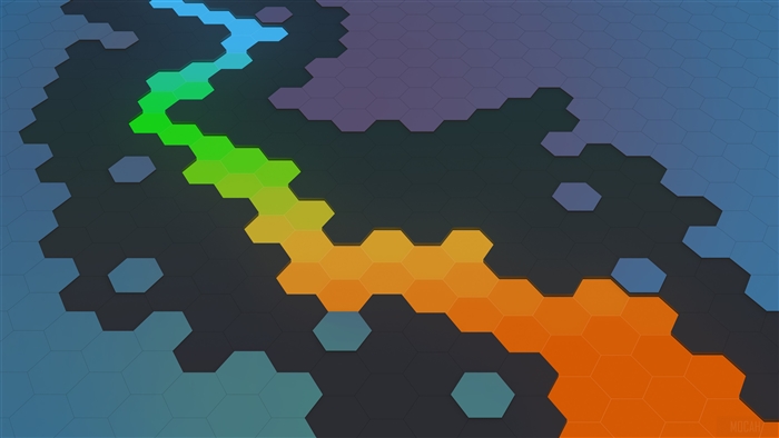 Hexagonal Grid Abstract 4K