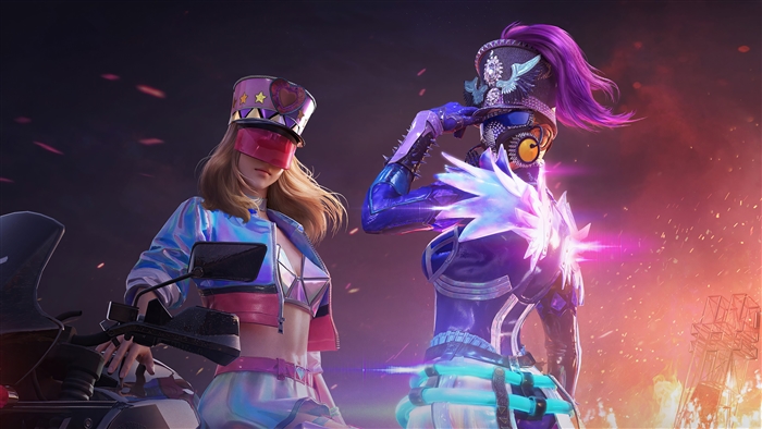 Violet Halo Set and Dazzling Youth from PUBG 2020 4K