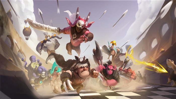 Auto Chess characters in battle