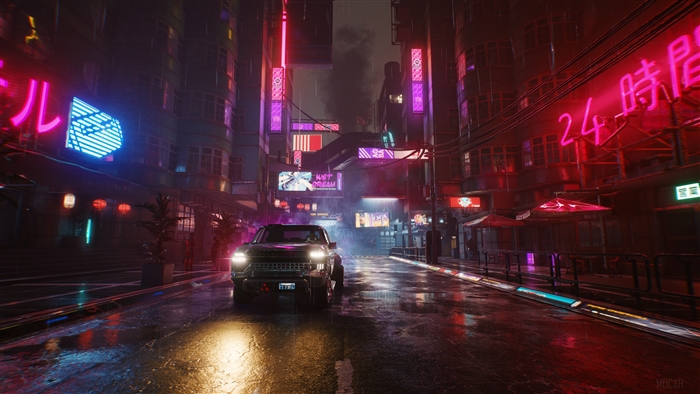 Cyberpunk Street Neon Night