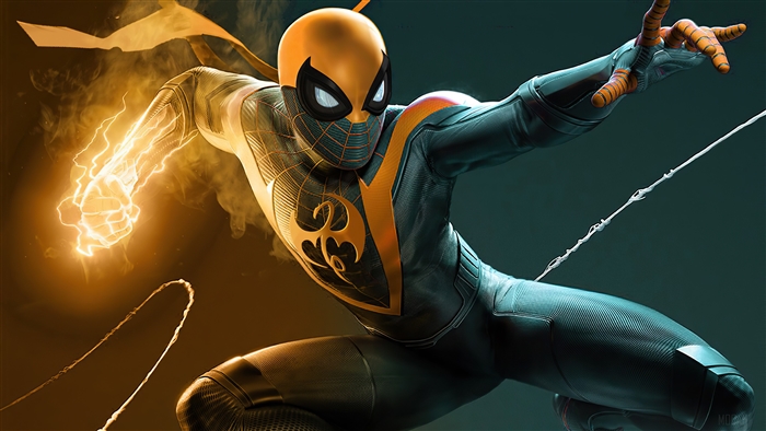 Spider-Man from Marvel in Iron Fist Suit