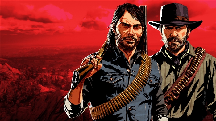 John Marston and Arthur Morgan from Red Dead Redemption 2 4K