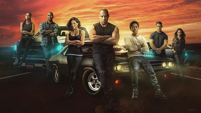 Fast & Furious 9 Cast with Cars 4K