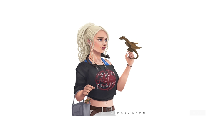 Daenerys Targaryen from Game of Thrones Art 4K