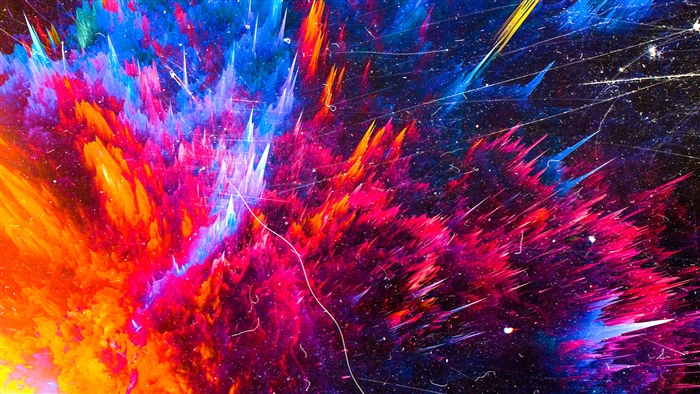 Color Splash Mountains Abstract