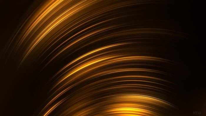 Abstract Gold Lines on Black 4K