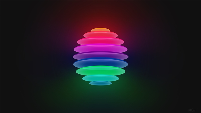 Abstract Rainbow Sphere 4K