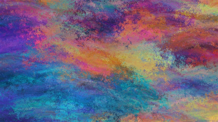 Abstract painting with colorful swirls