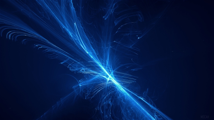 Blue Abstract Fractal 4K